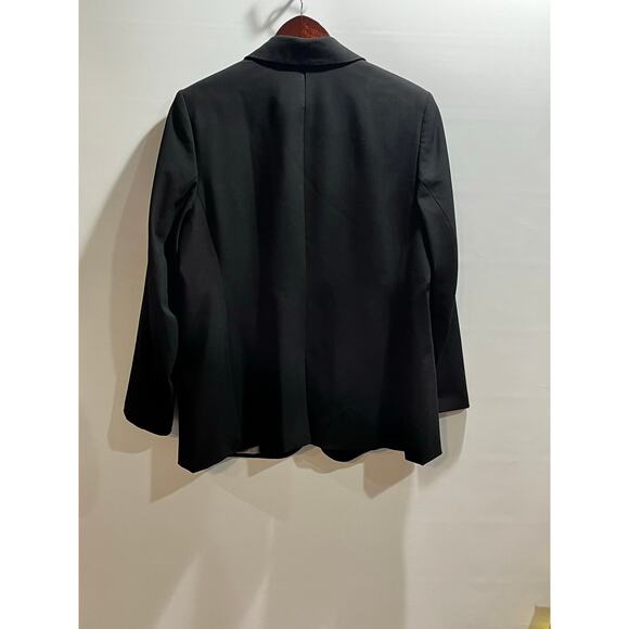 Calvin Klein Women's Single Breasted Lined Metal Button Black Suit Blazer Sz 16W - Picture 11 of 11